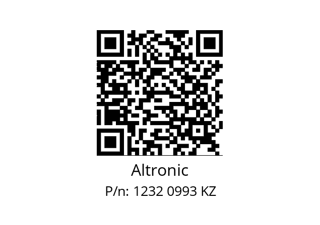   Altronic 1232 0993 KZ