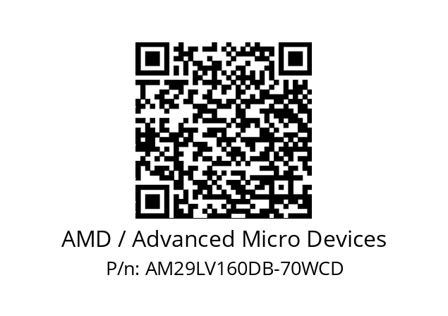   AMD / Advanced Micro Devices AM29LV160DB-70WCD