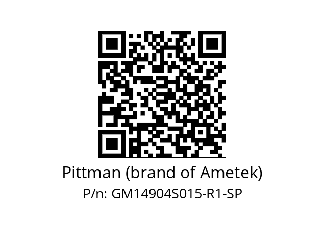   Pittman (brand of Ametek) GM14904S015-R1-SP