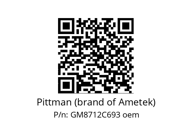   Pittman (brand of Ametek) GM8712C693 oem