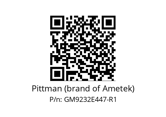   Pittman (brand of Ametek) GM9232E447-R1