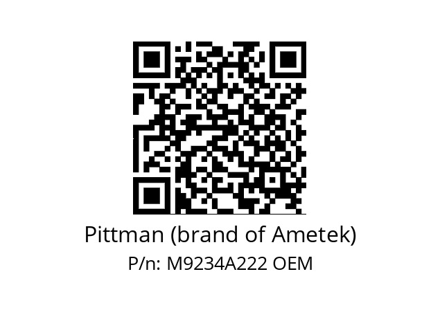   Pittman (brand of Ametek) M9234A222 OEM