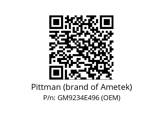   Pittman (brand of Ametek) GM9234E496 (OEM)