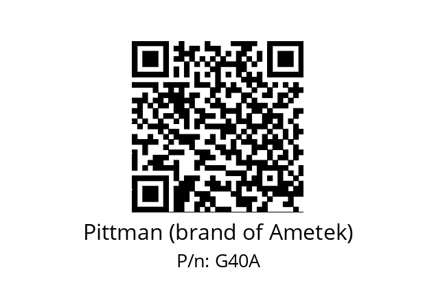   Pittman (brand of Ametek) G40A