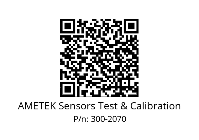   AMETEK Sensors Test & Calibration 300-2070