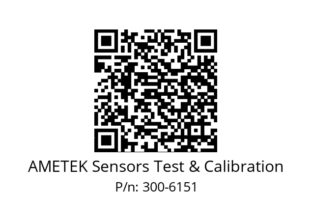   AMETEK Sensors Test & Calibration 300-6151