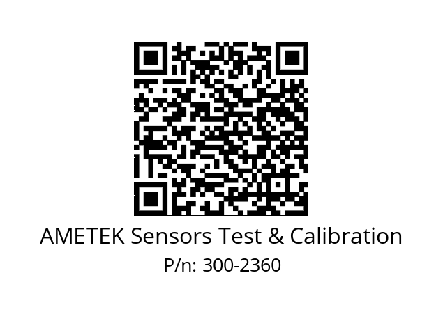   AMETEK Sensors Test & Calibration 300-2360