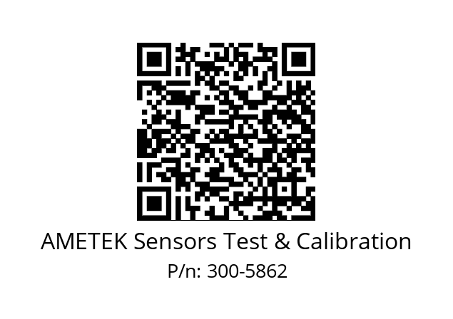   AMETEK Sensors Test & Calibration 300-5862