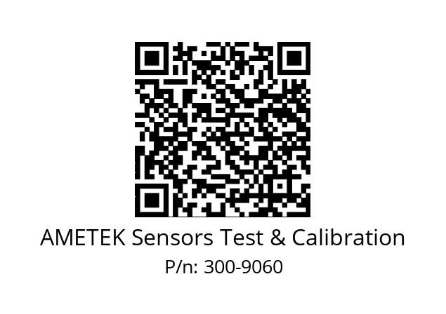   AMETEK Sensors Test & Calibration 300-9060