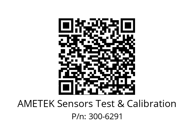   AMETEK Sensors Test & Calibration 300-6291