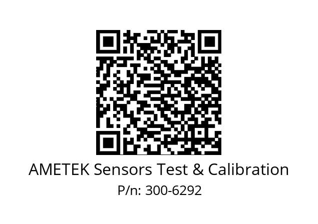   AMETEK Sensors Test & Calibration 300-6292