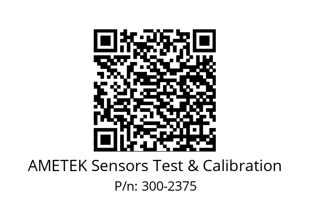   AMETEK Sensors Test & Calibration 300-2375