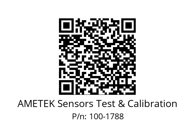   AMETEK Sensors Test & Calibration 100-1788