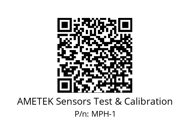   AMETEK Sensors Test & Calibration MPH-1