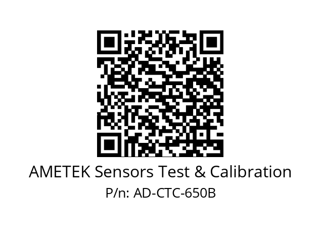   AMETEK Sensors Test & Calibration AD-CTC-650B