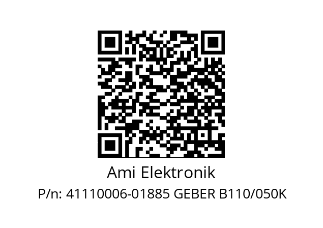   Ami Elektronik 41110006-01885 GEBER B110/050K