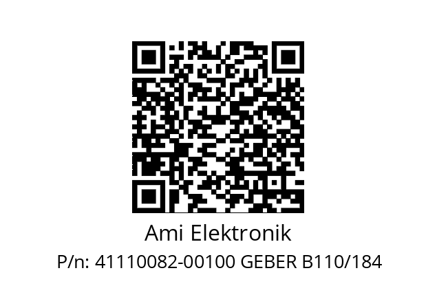   Ami Elektronik 41110082-00100 GEBER B110/184