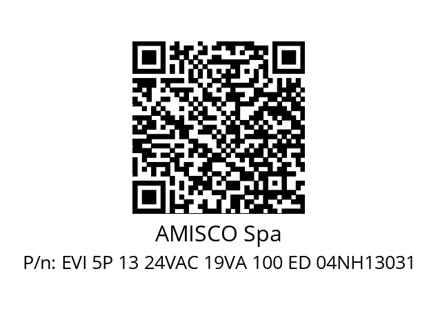   AMISCO Spa EVI 5P 13 24VAC 19VA 100 ED 04NH13031