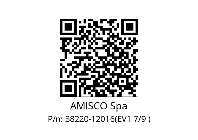   AMISCO Spa 38220-12016(EV1 7/9 )