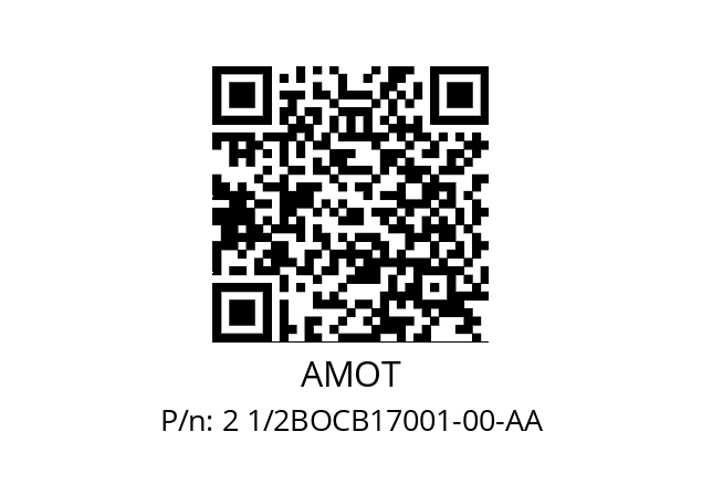   AMOT 2 1/2BOCB17001-00-AA