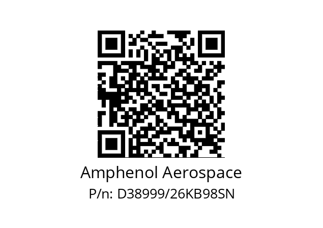   Amphenol Aerospace D38999/26KB98SN