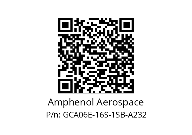   Amphenol Aerospace GCA06E-16S-1SB-A232