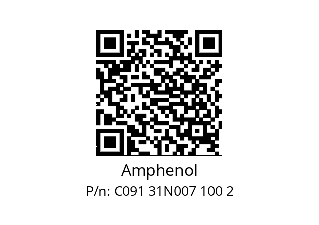   Amphenol C091 31N007 100 2