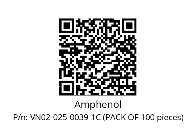   Amphenol VN02-025-0039-1C (PACK OF 100 pieces)