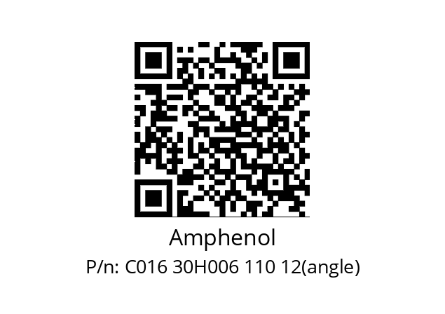   Amphenol C016 30H006 110 12(angle)