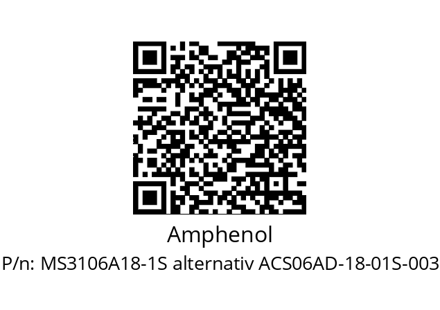   Amphenol MS3106A18-1S alternativ ACS06AD-18-01S-003