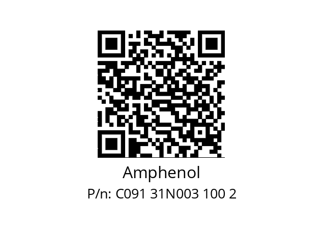   Amphenol C091 31N003 100 2