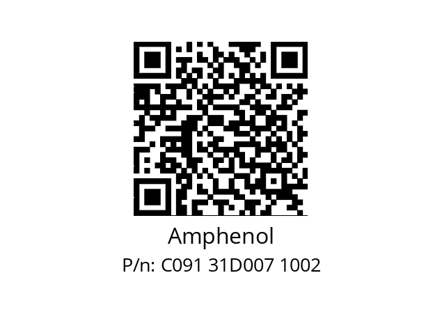   Amphenol С091 31D007 1002