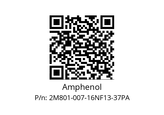   Amphenol 2M801-007-16NF13-37PA