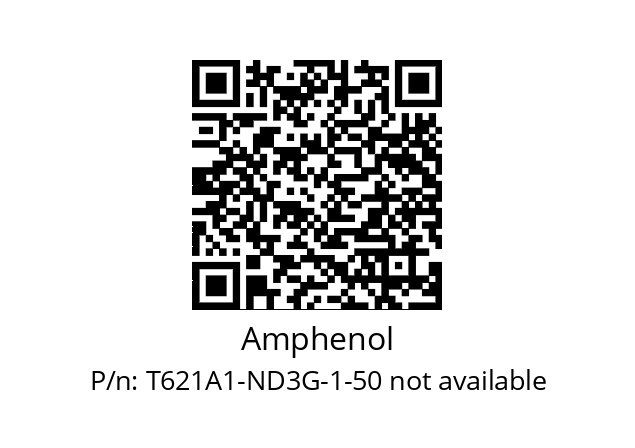   Amphenol T621A1-ND3G-1-50 not available