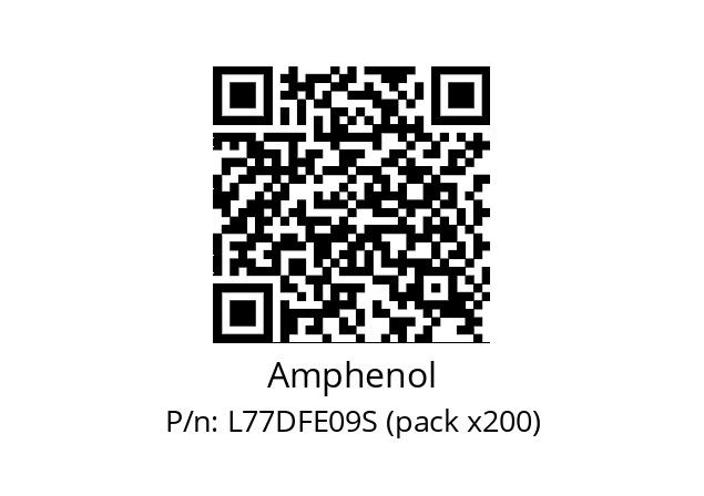   Amphenol L77DFE09S (pack x200)