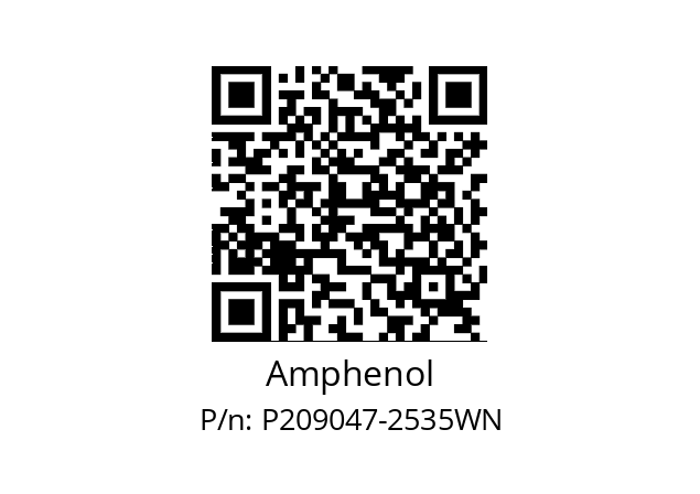   Amphenol P209047-2535WN