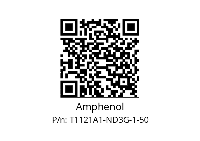   Amphenol T1121A1-ND3G-1-50