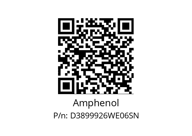   Amphenol D3899926WE06SN