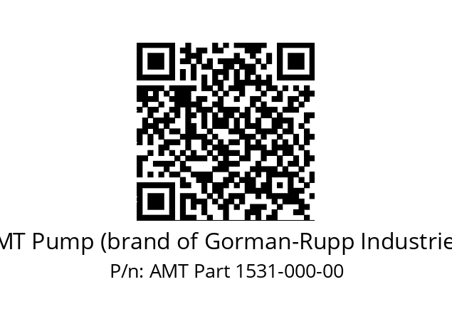   AMT Pump (brand of Gorman-Rupp Industries) AMT Part 1531-000-00