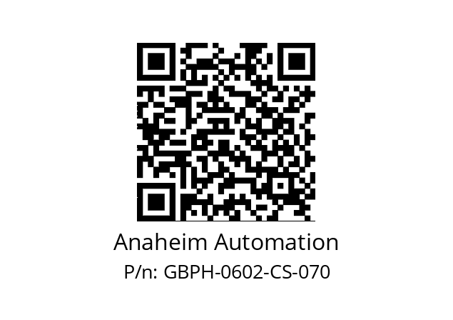   Anaheim Automation GBPH-0602-CS-070