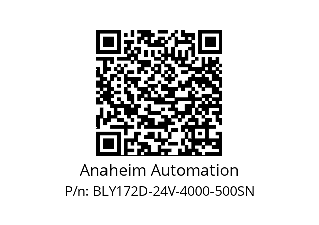   Anaheim Automation BLY172D-24V-4000-500SN