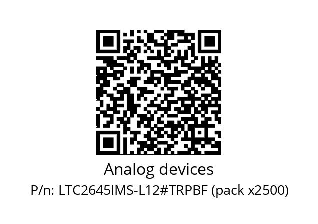   Analog devices LTC2645IMS-L12#TRPBF (pack x2500)