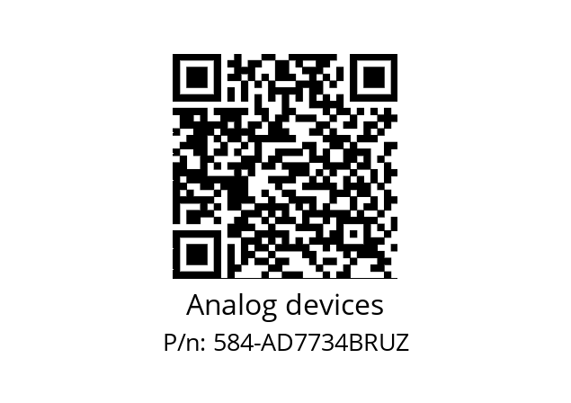   Analog devices 584-AD7734BRUZ