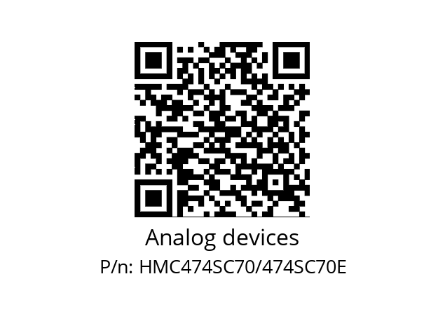   Analog devices HMC474SC70/474SC70E