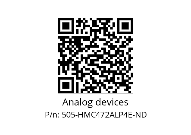   Analog devices 505-HMC472ALP4E-ND