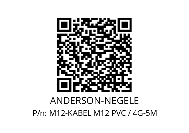   ANDERSON-NEGELE M12-KABEL M12 PVC / 4G-5M