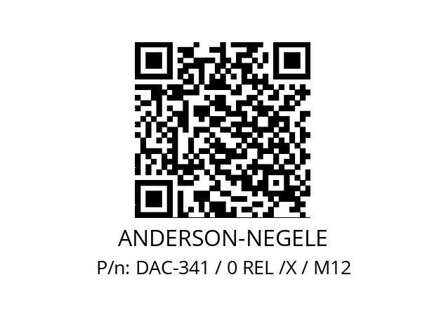   ANDERSON-NEGELE DAC-341 / 0 REL /X / M12