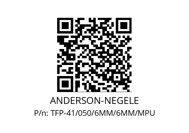   ANDERSON-NEGELE TFP-41/050/6MM/6MM/MPU