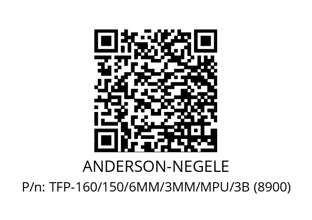   ANDERSON-NEGELE TFP-160/150/6MM/3MM/MPU/3B (8900)