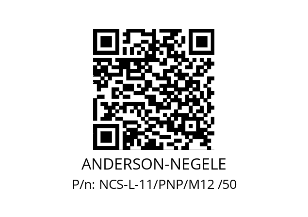   ANDERSON-NEGELE NCS-L-11/PNP/M12 /50